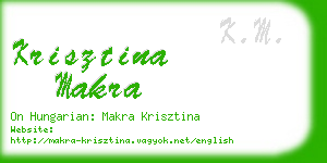 krisztina makra business card